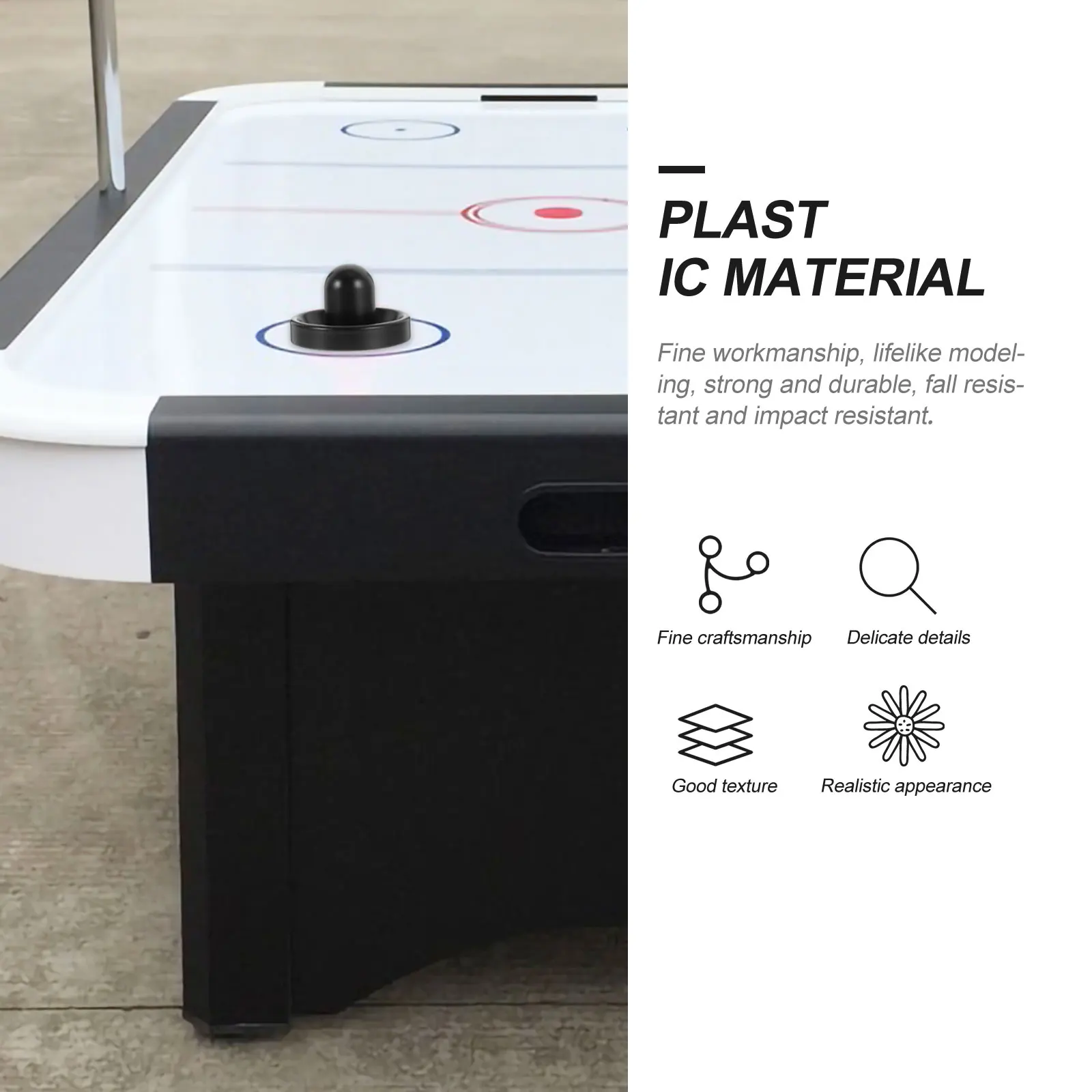 2Sets Ice Hockey Parts Compatible with Most Air Hockey Tables Hard Plastic Paddles Smooth Sliding Action Essential Game Room