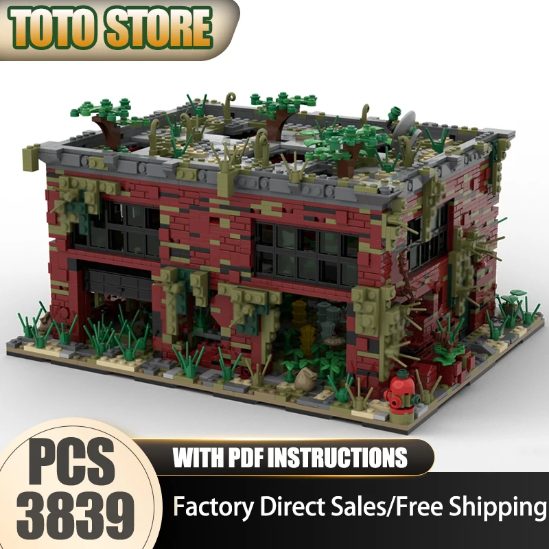 

Городской вид на улицу Moc, строительные блоки, брошенная модель здания, технология, кирпич, сделай сам, сборка, строительная игрушка, праздничные подарки