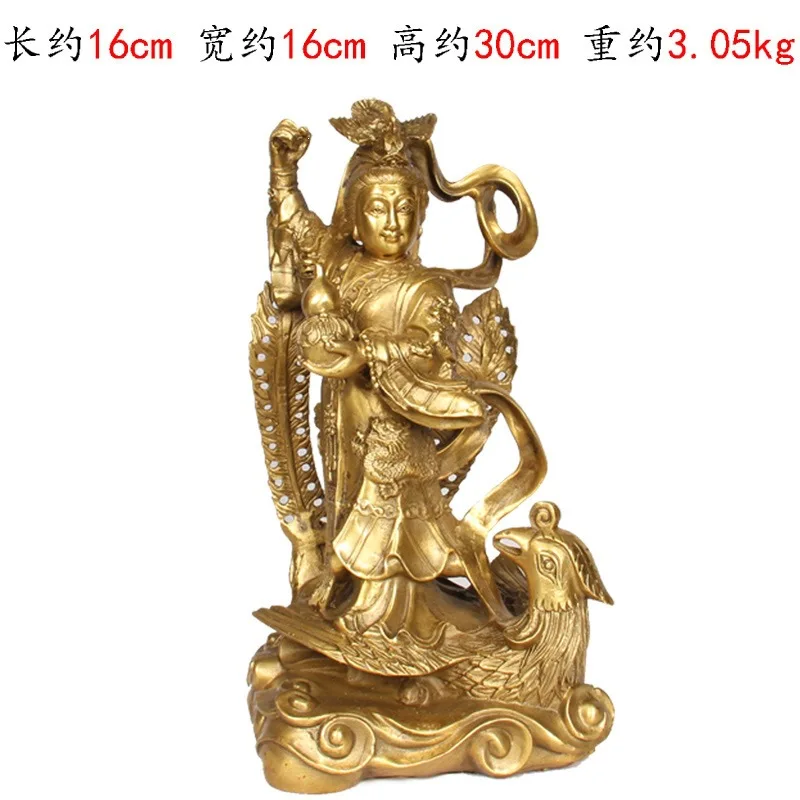 Copper Statue, A Handcrafted Ornament. Lady, Nine Heavens Xuanwu