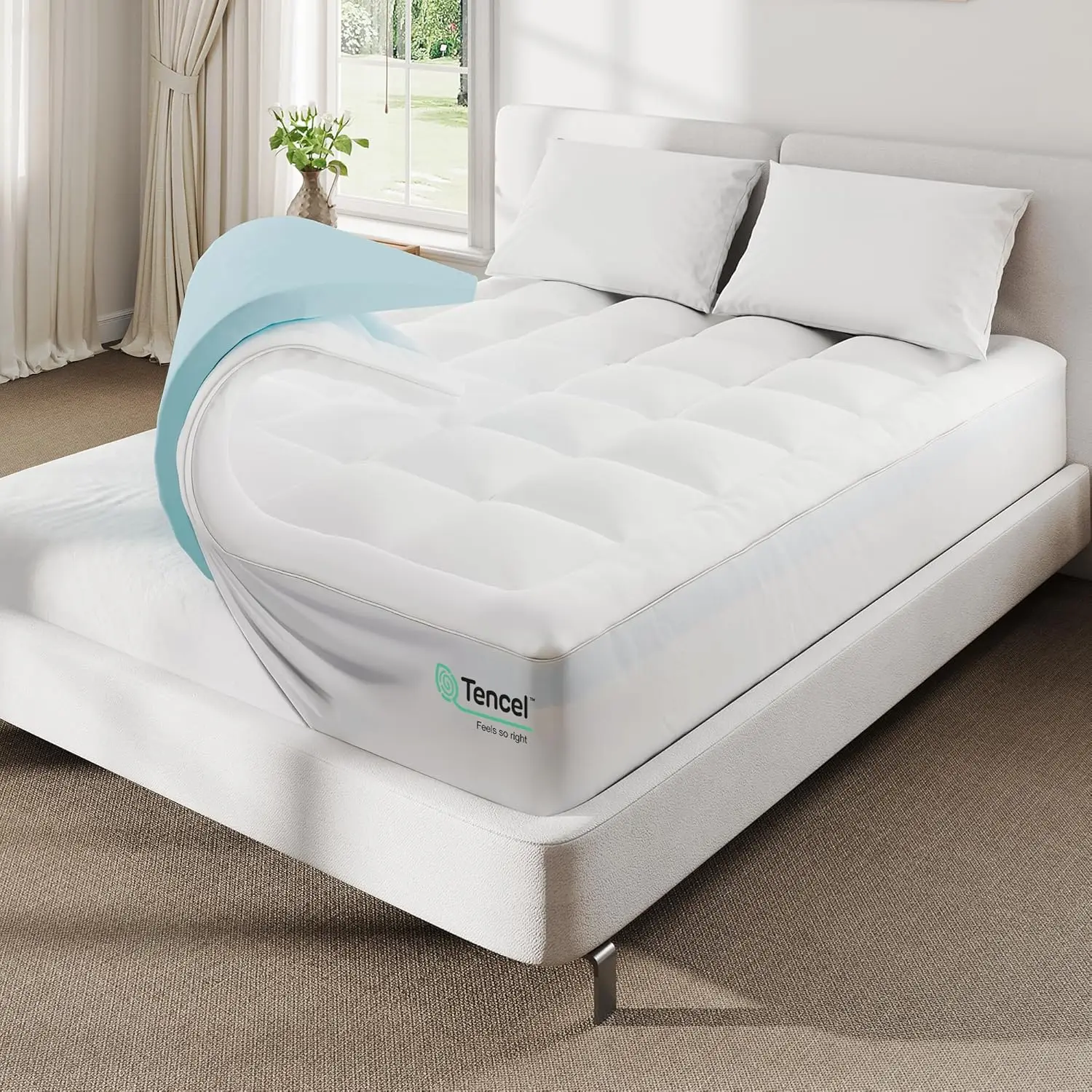 Medium-Soft King-Size Hybrid Foam Mattress Removable Cover 25cm Thick Modern Design Cooling Massage Home Hotel School Hospital
