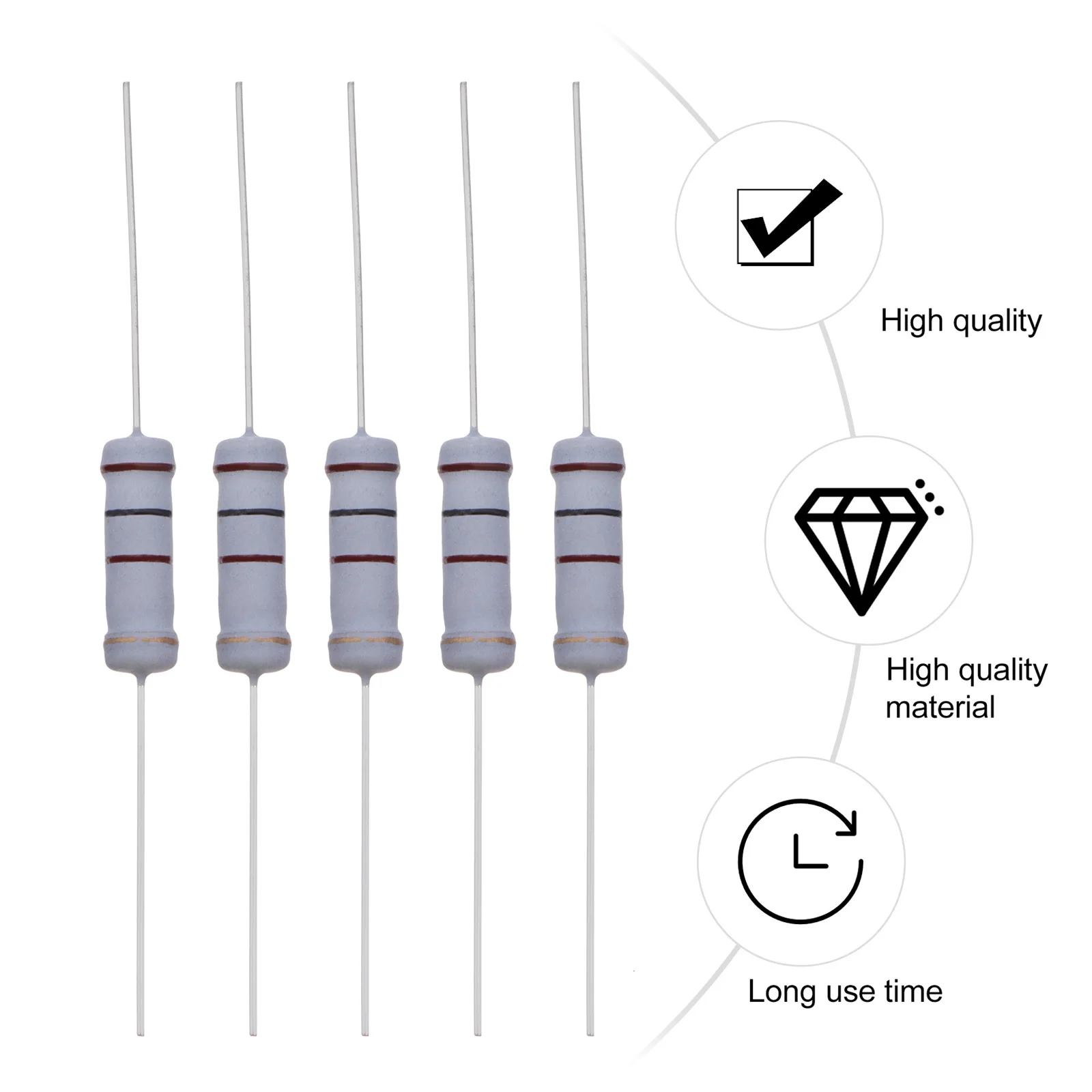 

100pcs 100 Ohm 2W Carbon Film Resistor 5% Tolerance Axial Lead Flame Retardant Electrical Experiment Teaching Equipment