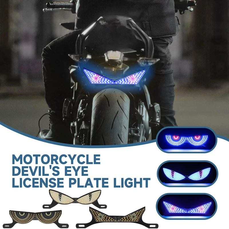 

Свет Devil Eyes для лобового стекла автомобиля, мотоцикла, светодиодный задний фонарь Demon Eye, сигнал заднего хода, стробоскопическая сигнальная лампа для скутера, велосипеда