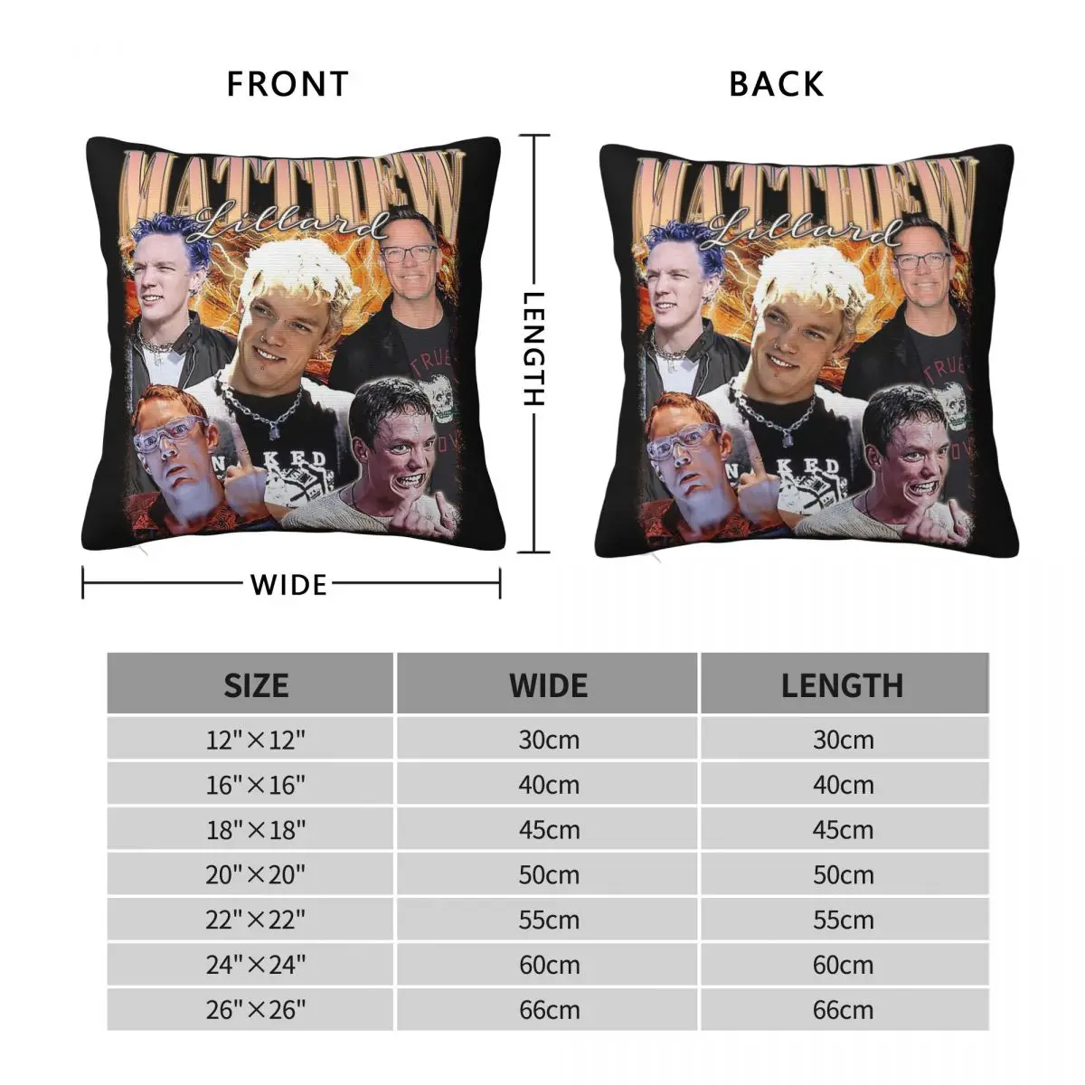 Matthew Lillard Actor Pillowcase Polyester Linen Velvet Creative Zip Decorative Room Cushion Cover Wholesale 18