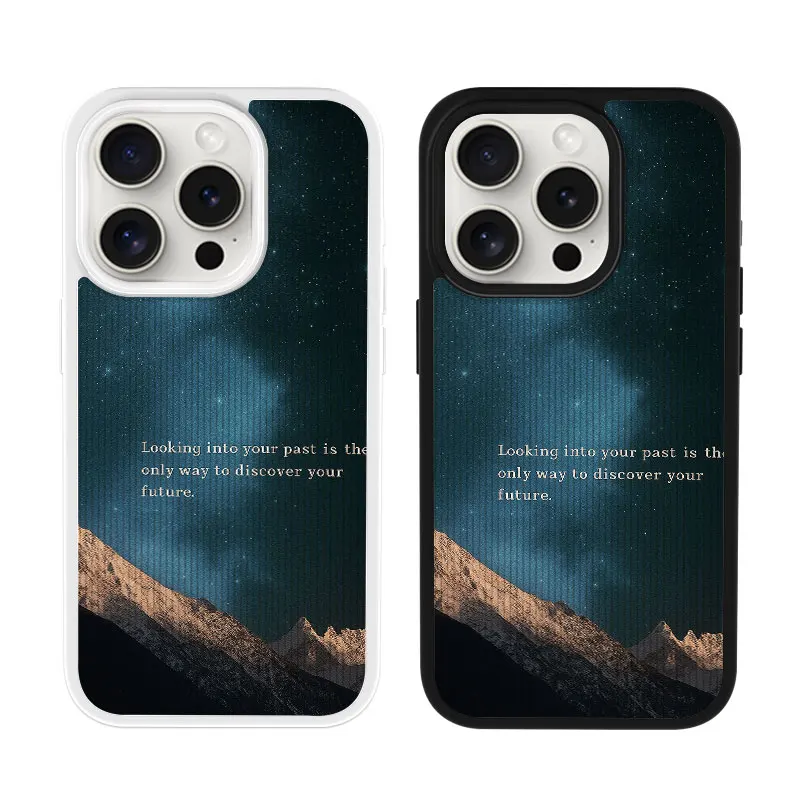 

Night Sky Mountains Phone Case for iPhone 16 15 14 13 12 11 Plus Pro Max Minimalist Style Protective Case