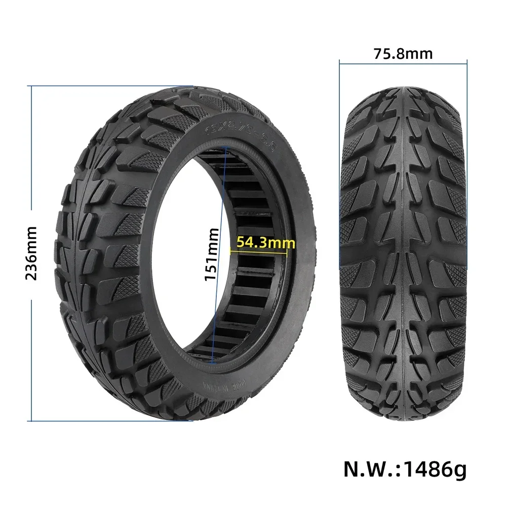 SPORTFUNSF 10 Inch 10x2.70-6.5 Solid Tire 70/65-6.5 Universal Electric Scooter Tyre 255x70 Balance Car Rubber Solid Tyres Wheel