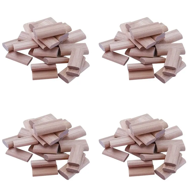 

A25I-400 Pieces Of 8Mm Domino Wooden Dowel Connectors, Beech Wood Plugs, Woodworking Furniture Splicing Connectors