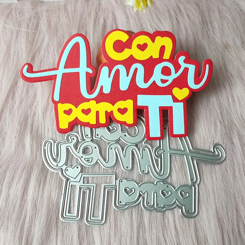 New Spanish Love You Dad metal cutting die mould scrapbook decoration embossed photo album decoration card making DIY handicraft