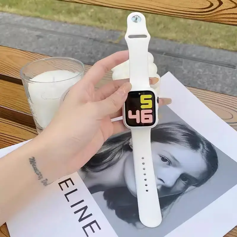 Case+Strap for Apple Watch Band 45mm 44mm 41mm 40mm 42mm 38mm 44 mm silicone bracelet correa iWatch series 9 8 7 6 5 4 3 2 1 SE