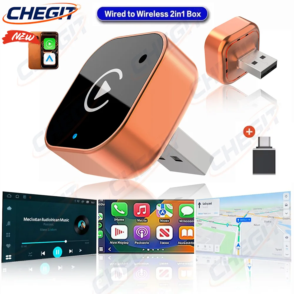 

Новый Супермини-бокс CarPlay AI 2026: проводной в беспроводной CarPlay и Android Auto 2-в-1, Wi-Fi 5 ГГц для 99% оригинальных проводных CarPlay-устройств