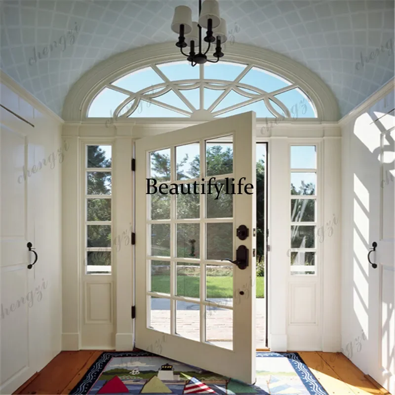 Y136  Customization Solid Wooden Entry Interior Doors Single Double Door Available