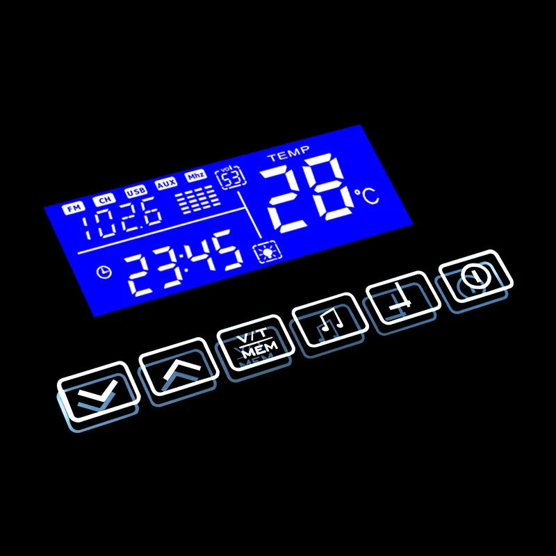Imagem -02 - Led Espelho Tempo Display de Temperatura Inteligente Espelho Rádio Bluetooth Play Display Toque