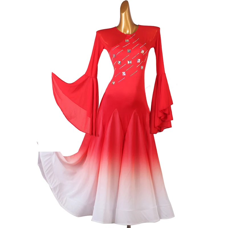

2026 Stage Costume Womens Ballroom Dance Dress Waltz Suit Women's Standard Evening Costume Modern Clothes Girls Sports Prom Wear