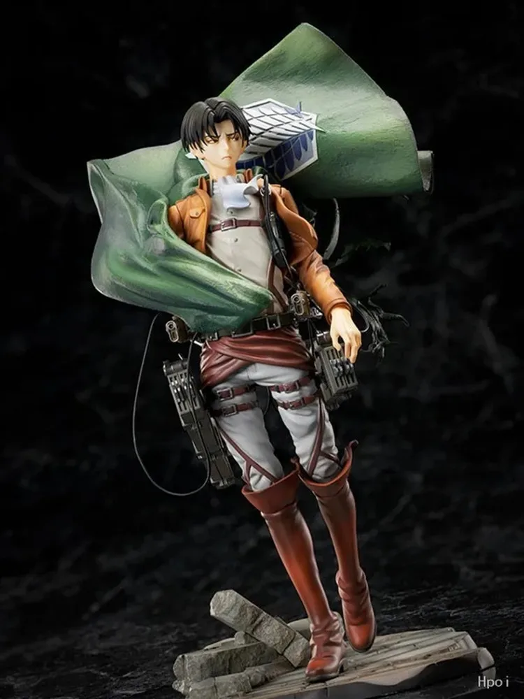 Atak na Titan Eren Jaeger Levi Ackerman 1/7 w skali PVC figurka japońskie Anime Model figurki kolekcja zabawek prezent dla lalek