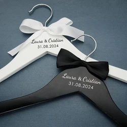 Custom Wedding Hanger Personalized Bride Dress Hanger Groom Hanger Personalised Names and Date Wedding Party Bridal Shower Gifts