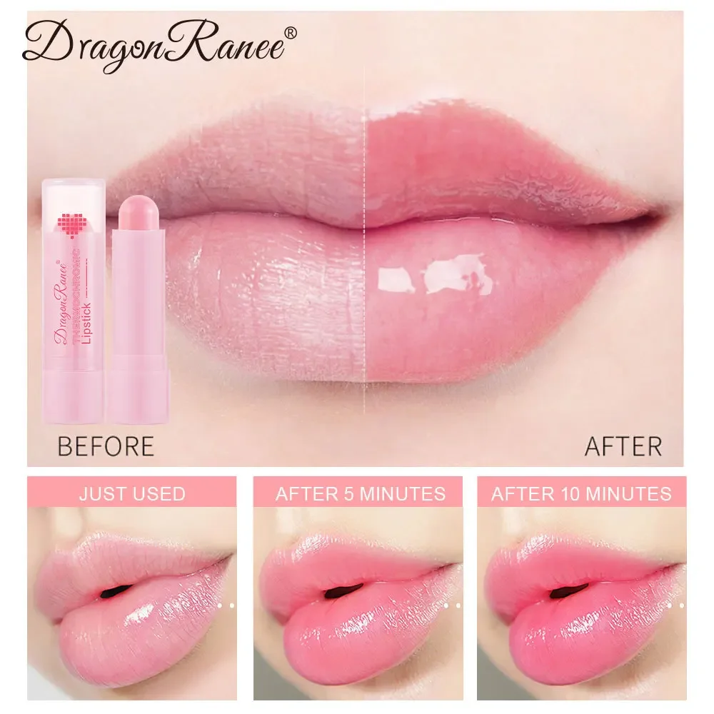 Dragon Ranee Novo batom hidratante com mudança de cor, hidratação duradoura, reparação labial, anti-rachadura, bálsamo labial, vendas quentes, cosméticos 3,5g