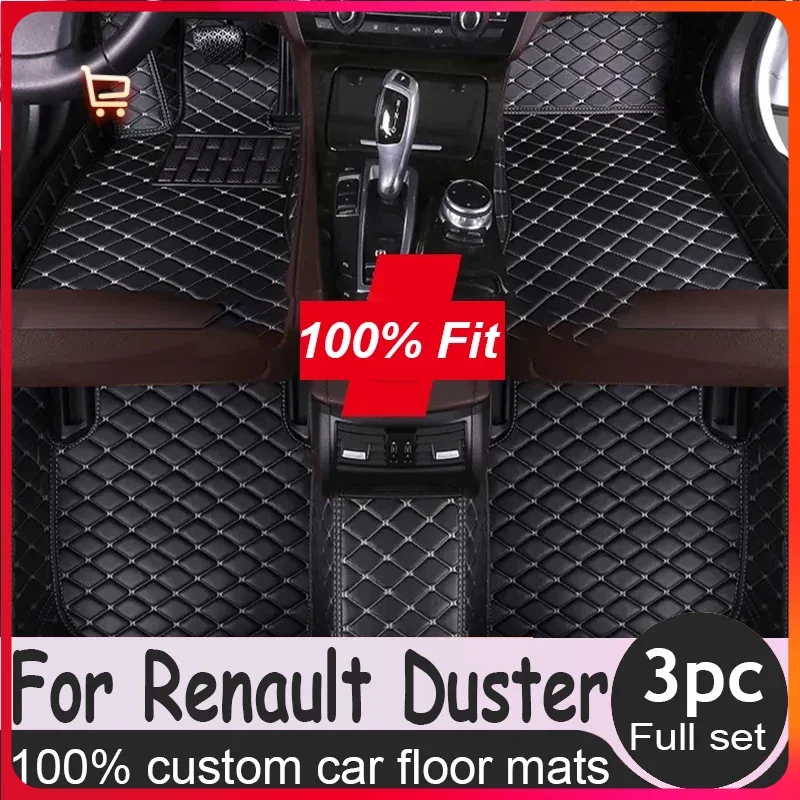 

Автомобильные коврики для Renault Duster 2012 ~ 2018, Автомобильный Центр прямых поставок, автомобильные аксессуары для интерьера, кожаные коврики, коврики, подкладки для ног