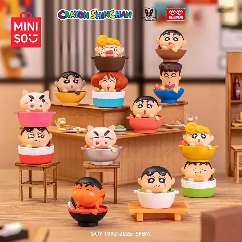 

Miniso Рождественская горячая распродажа, знаменитые инновационные мелки, маленькие новые лапши Lamian, складная музыкальная слепая коробка, игрушечные украшения, милые подарки