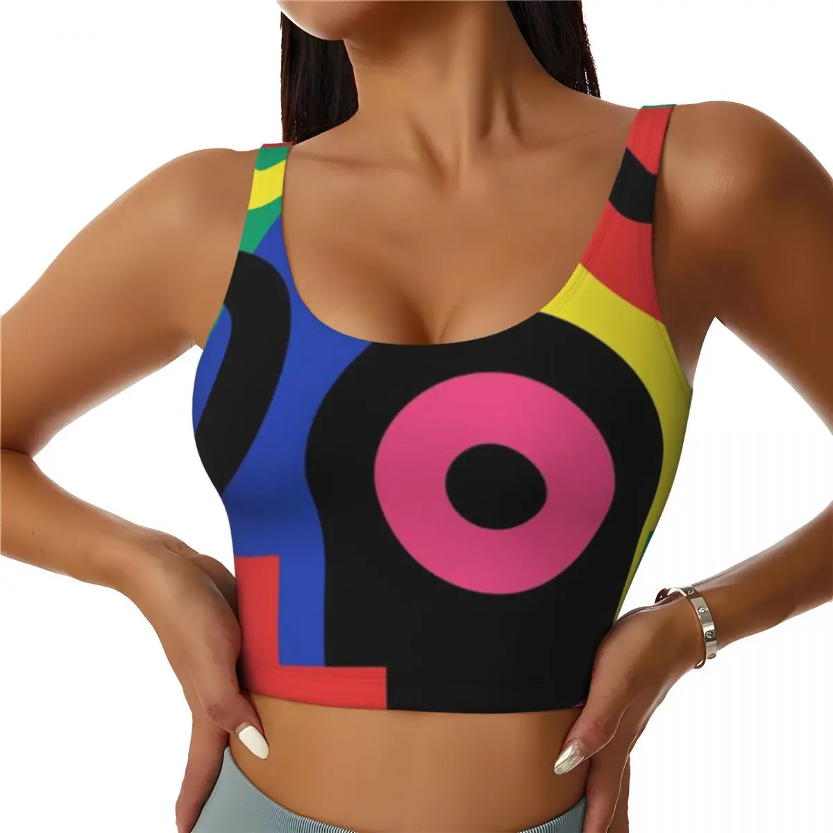 Breathable Fitness Vest Memphis Style Geometric 233 Hiit Workout Athletic Tank