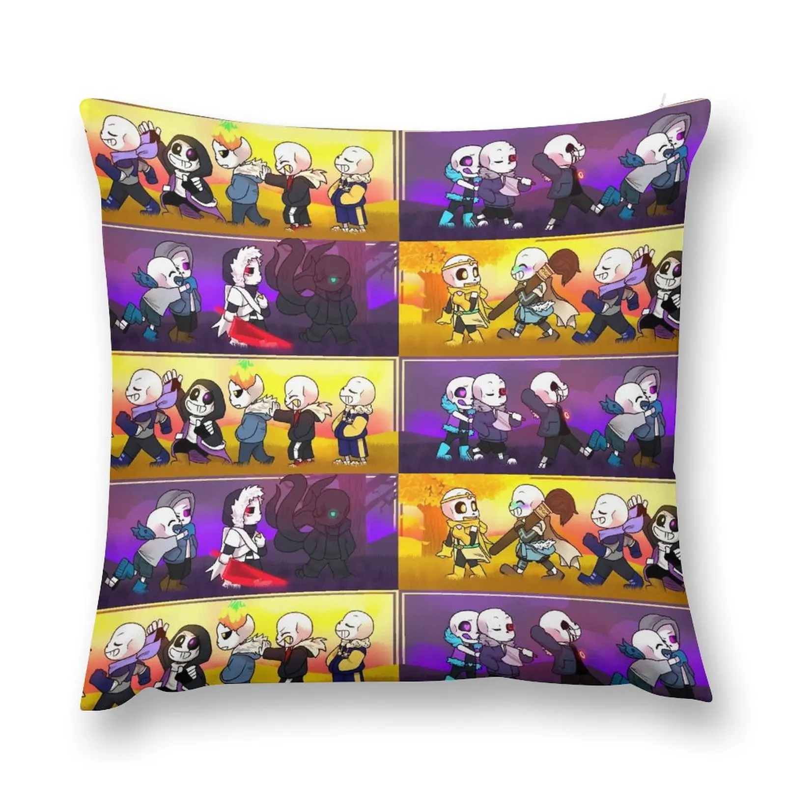 undertale au sanses (good and evil) Throw Pillow Luxury Sofa Cushions Anime Christmas Pillow Covers Pillows Aesthetic pillow