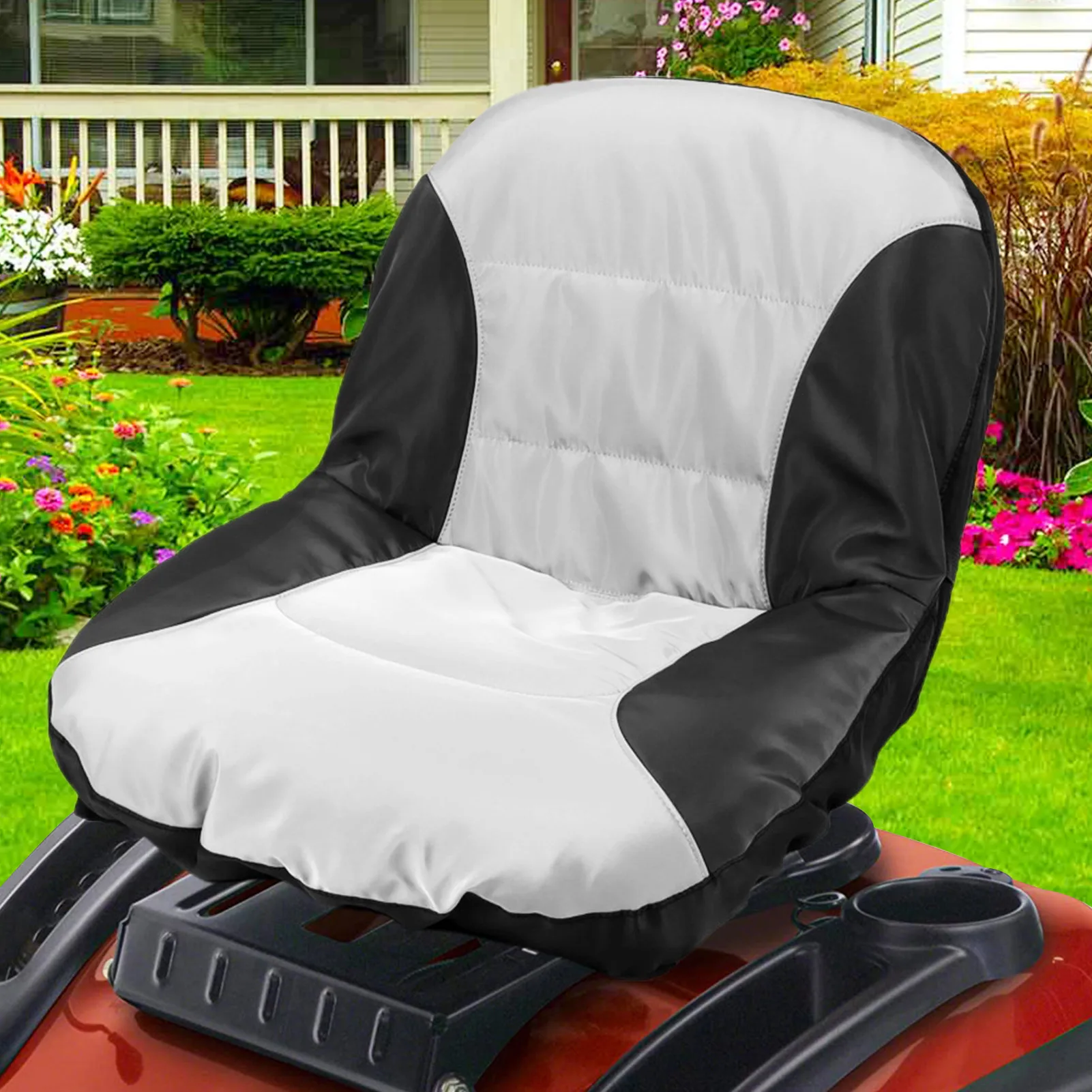 

Tractor Seat Cover Lawnmower Seat Cover Lawn Mower Seat Replacement Cover Protector Tractor Sunshade Waterproof Cover For Garden