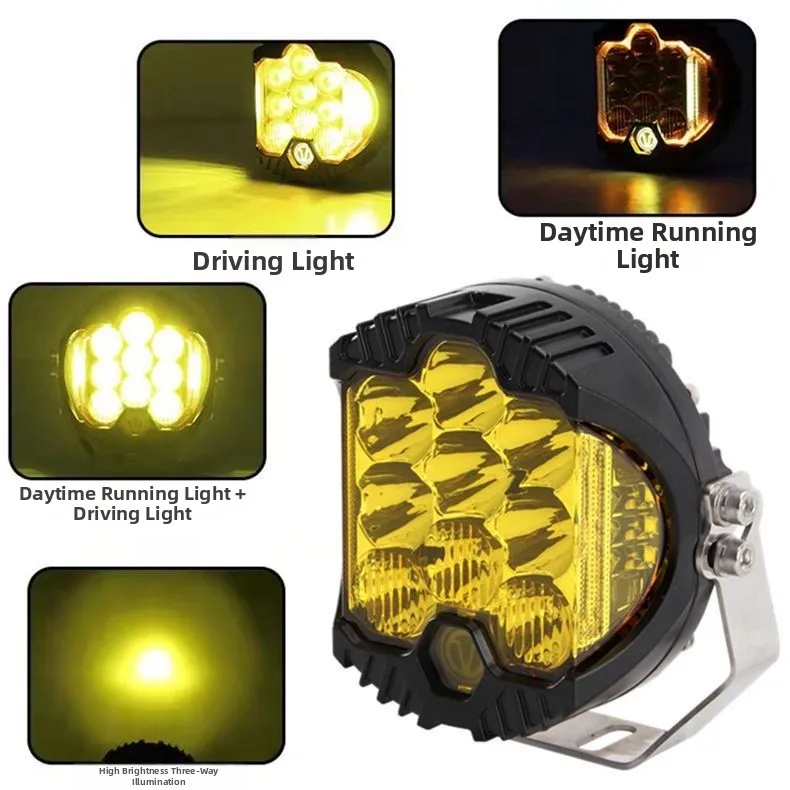 

5/7-дюймовый мощный светодиодный внедорожный белый желтый дорожный фонарь для квадроциклов, внедорожников, мотоциклов, автомобильных светодиодных спортивных рабочих фонарей, автомобильных фар