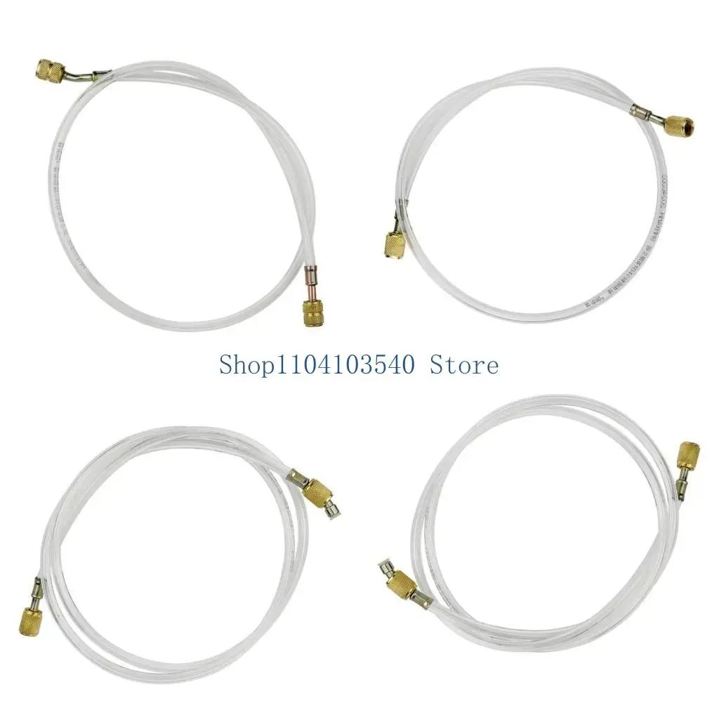 Rosca tubo fluorado transparente para aire acondicionado coche, manguera carga refrigerantes aire acondicionado