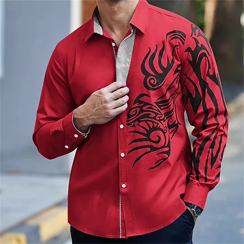 

New Summer Men's Shirt Long Sleeve S-6XL Fashion HD 3D Printed Lapel Single-breasted Cardigan Hawaiian Casual Men's Shirt 2023