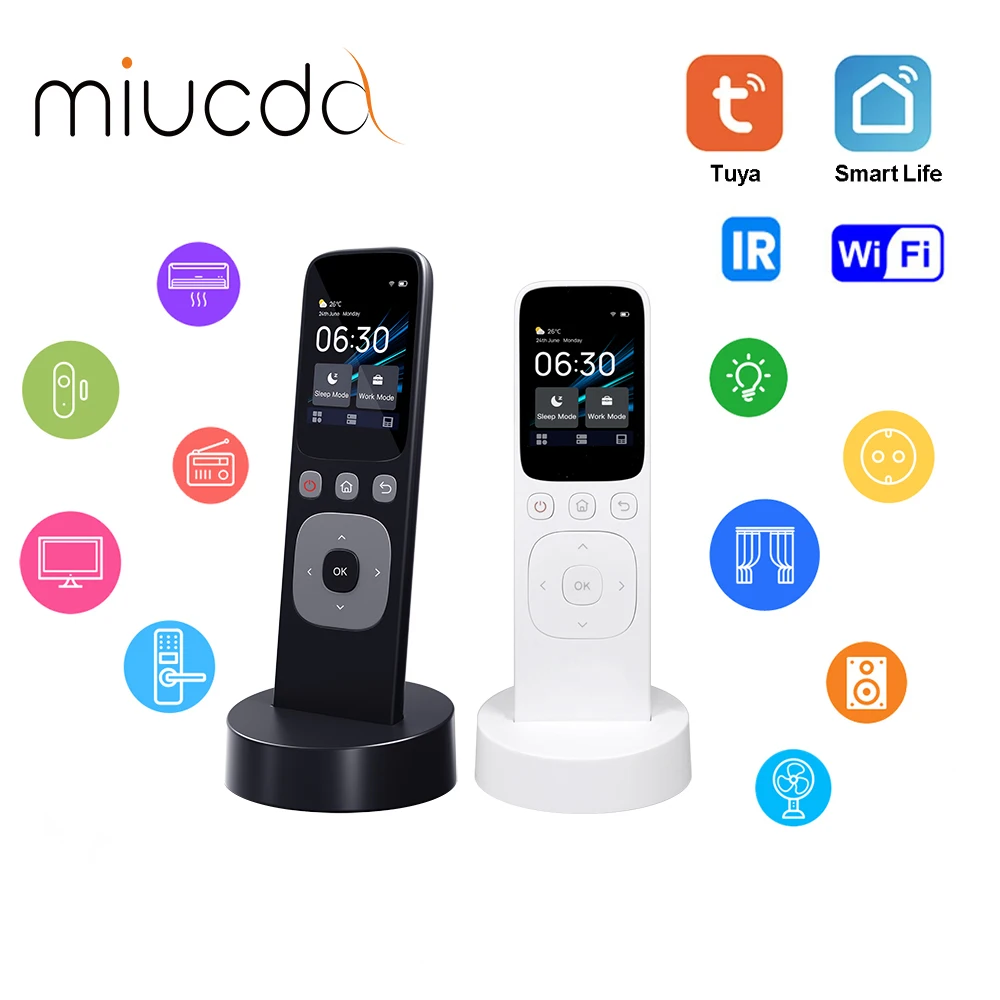 MIUCDA WiFi Smart IR Central Control Panel Tuya - Smart Handheld Central Control Remote, Home Device Control Hub