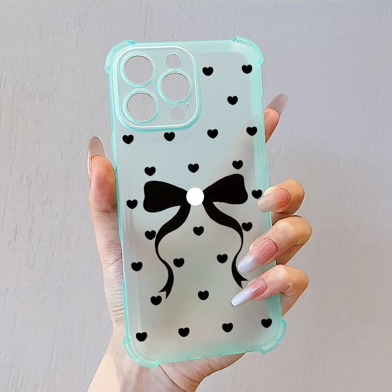 

Bowknot Bow Tie Frosted Case For OPPO A3 Pro A3X A80 A40M A78 A58 A38 A18 A17 A17K A16 A16S A54S A36 Cute Love Heart Matte Cover