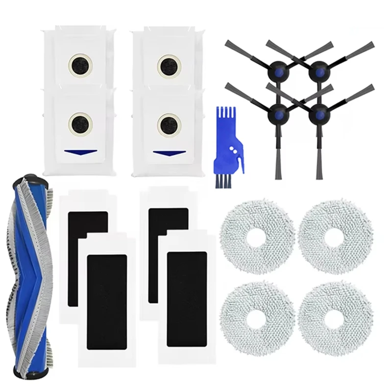 ECOVACS T30 PRO OMNI DDX14 YEEDI M12 Pro + 진공 청소기 먼지 봉투 필터 롤러 사이드 브러시 걸레 천 액세서리