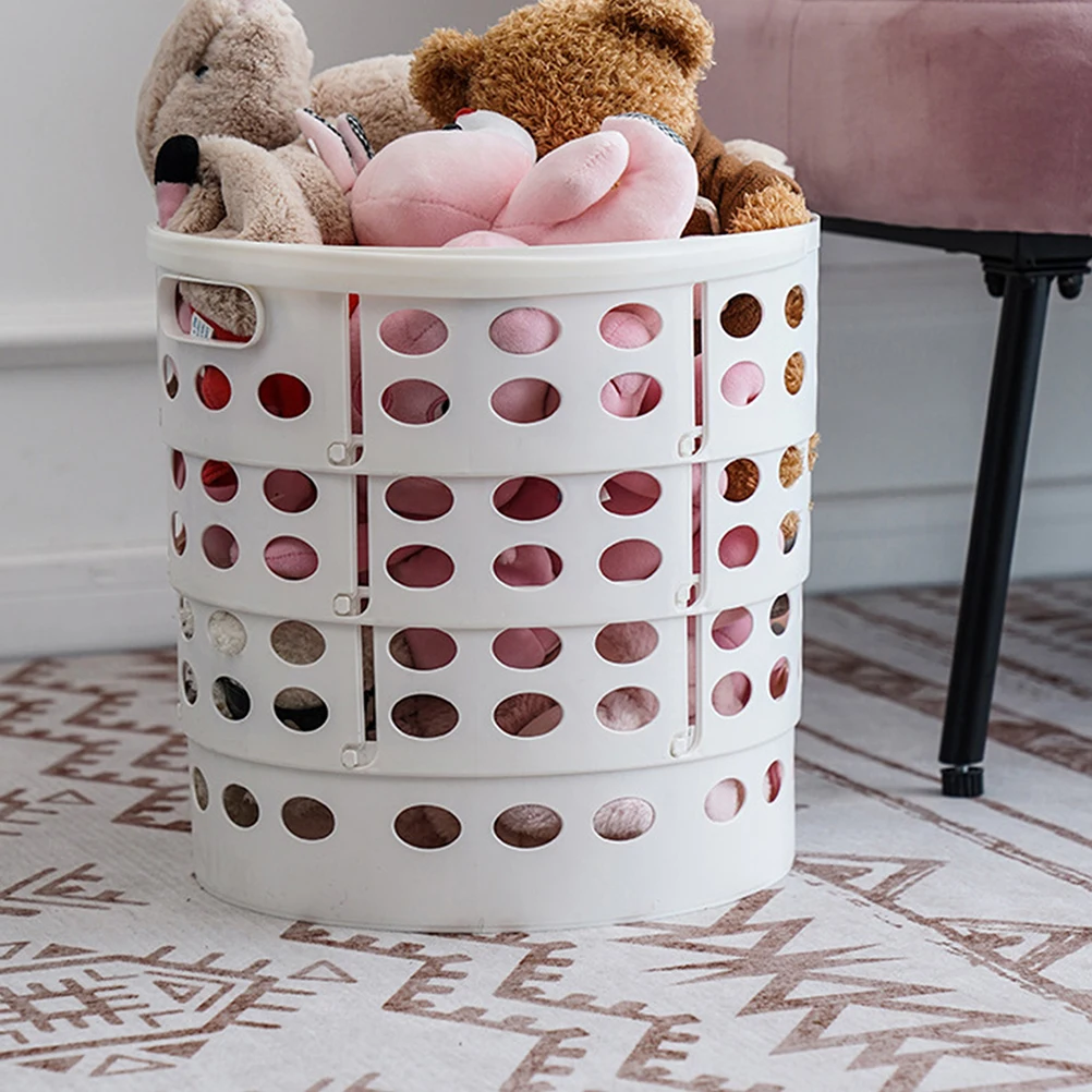 

Foldable Laundry Basket PP Material Space Saving Clothes ganizer Small Size Large Capacity Hollow Design Dry H