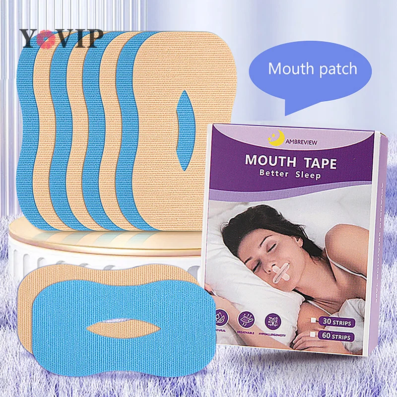 10/30Pcs O-shaped Anti-Snoring Stickers Adult Children Preventing Mouth Breathing At Night Mouth Correction Sticker Tape