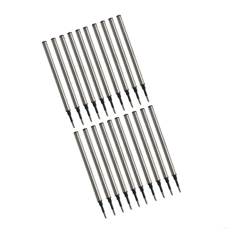 G8TA 1/5/20PCS 범용 펜 리필 스테인레스 스틸 리필 0.5mm 팁 빠른 건조 부드러운 볼펜 펜 젤 펜