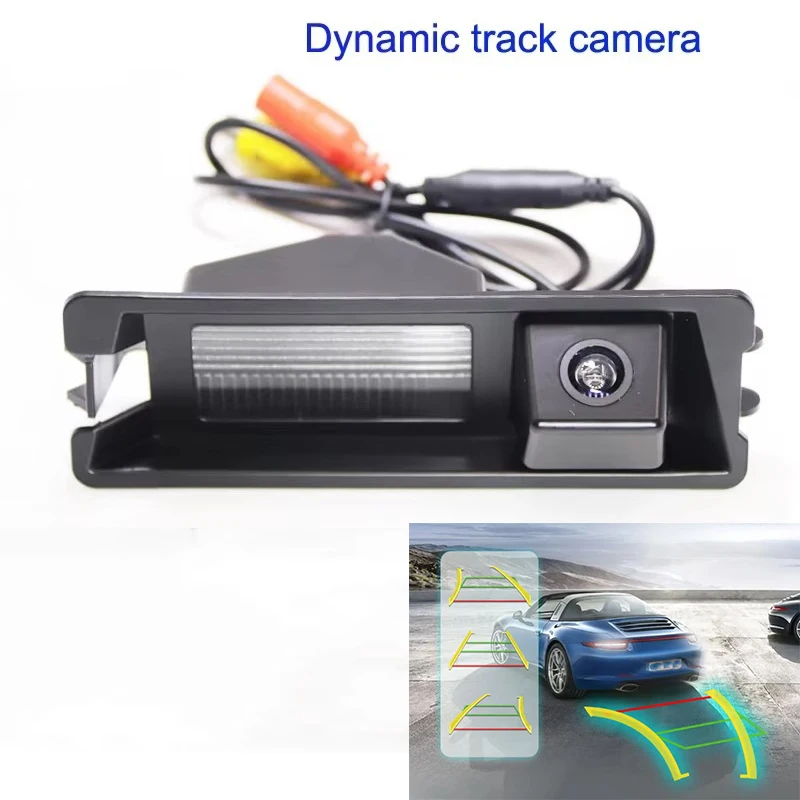 Dynamic Trajectory Tracking Car Rear View Reverse HD CCD Camera for Nissan March Renault Logan Sandero Auto Parking Accessories