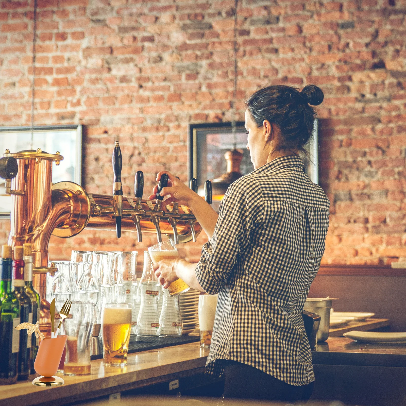 

Stainless Steel Fruit Toothpick Holder Dispenser for Appetizers Cocktail Picks Coffee Spoons Kitchen Barware Storage Solution