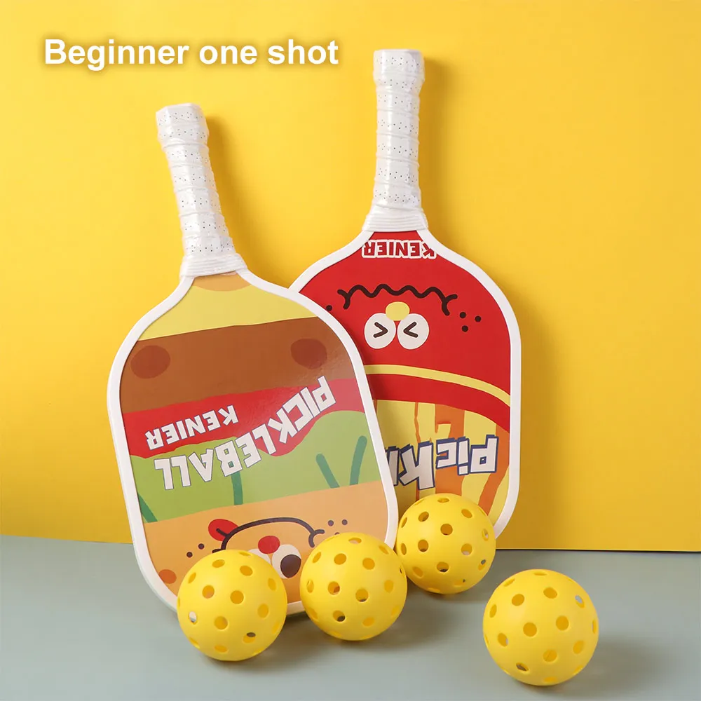 

2 Pickleball Racket Pickleball Paddles Set Non Slip Grip 4 Balls Fiberglass Pickle Ball Paddles Fiberglass Surface
