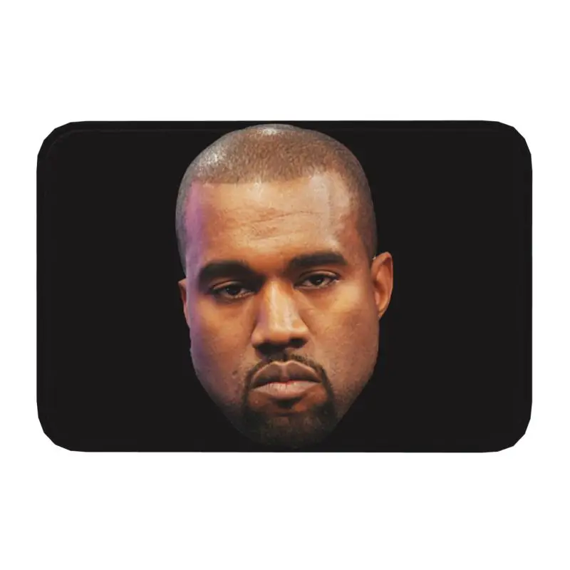 Custom Kanye West Funny Meme Front Door Mat Anti-Slip Indoor Quick Dry Doormat Living Room Entrance Rug Carpet