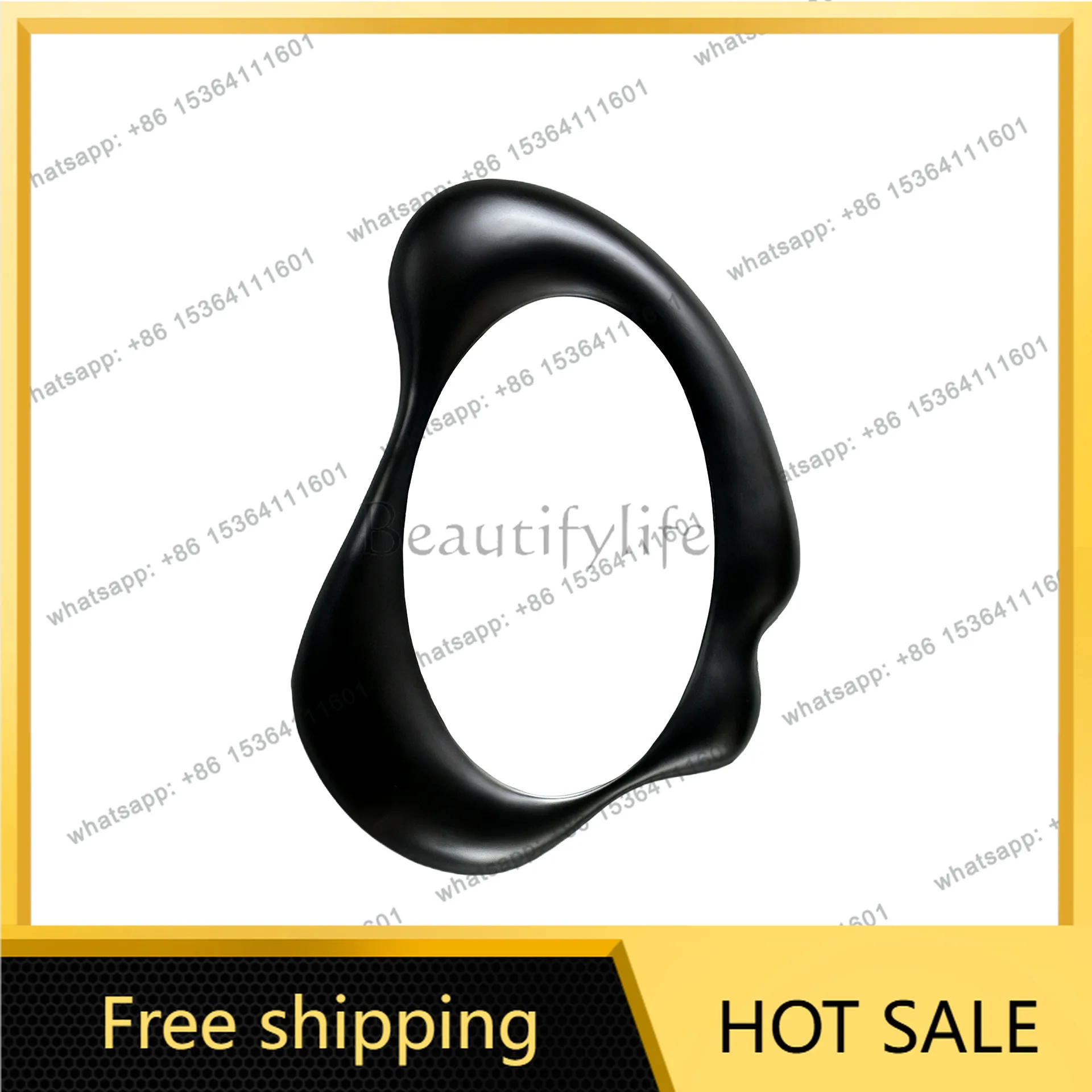 PG modern minimalist art makeup mirror special-shaped porch wall hanging irregular high-end decorative European bathroom mirror
