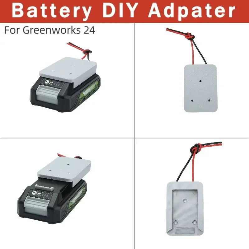 Adaptador de roda elétrica para greenworks 24v bateria 14awg conectores para diy carro de controle remoto brinquedos robôs caminhões de controle remoto