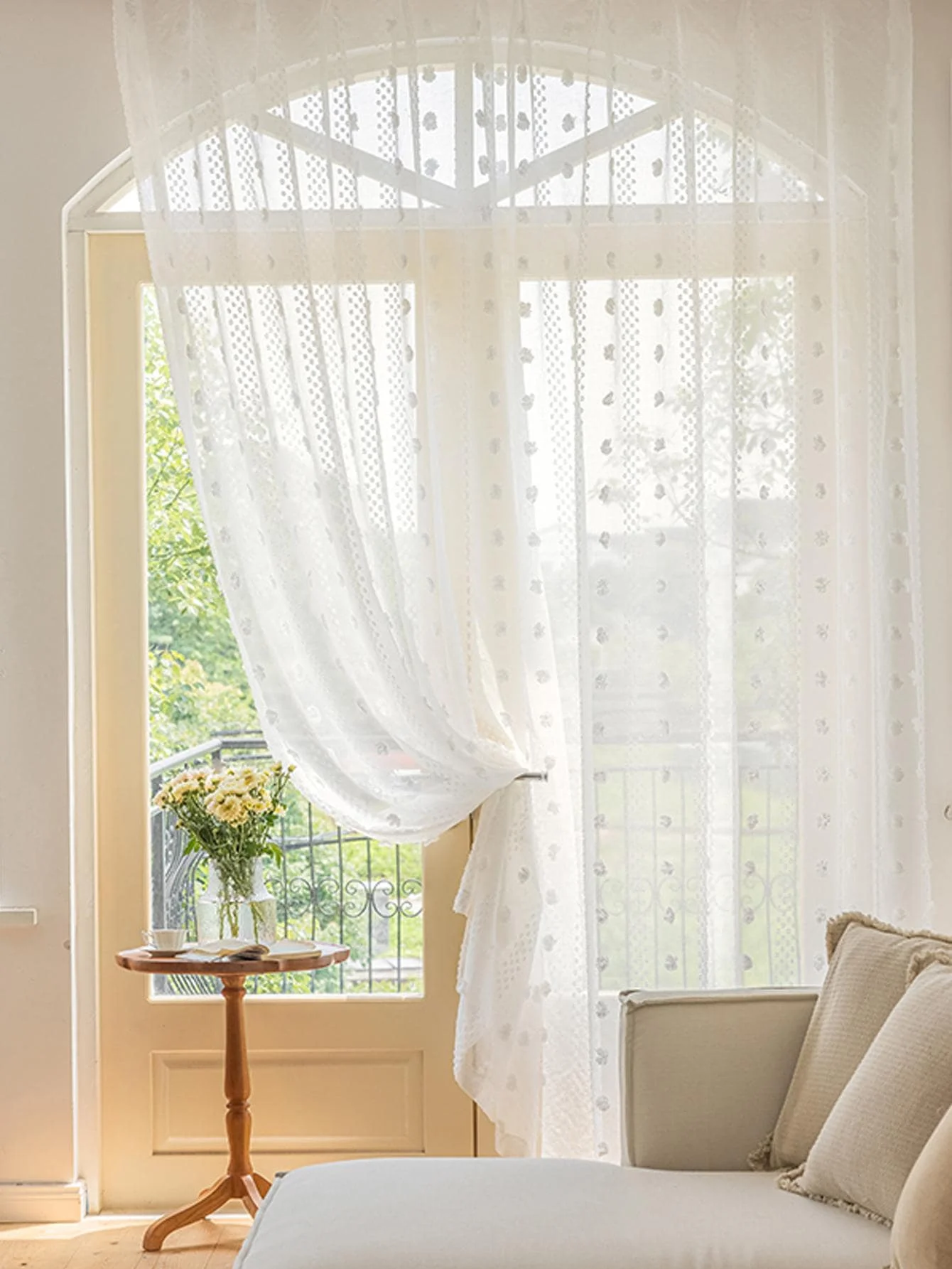 1 قطعة مجموعة من غرفة المعيشة الرعوية الفرنسية وغرفة النوم الأبيض الشاش الستار خليج نافذة شرفة غرفة الأطفال تصفية طوال العام نافذة الزخرفية قضيب رفرف جيب السراويل