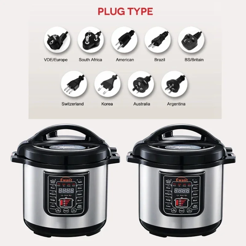 kitchen Electric Pressure Cooker 12L Multi Cooker Electric Pressure Household Stainless Steel Crock Pot Electric Pressure Cooker