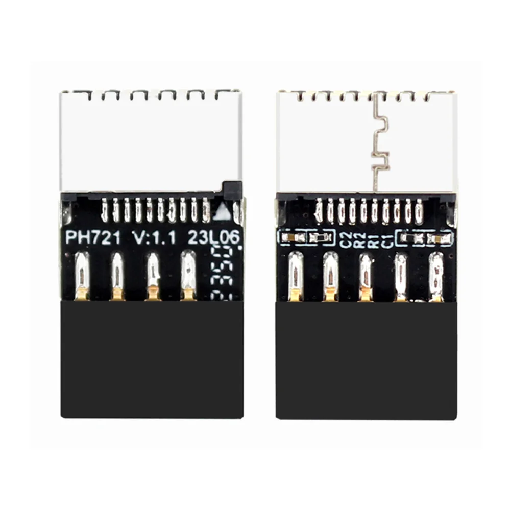 1/2 قطعة اللوحة الأم USB 2.0 9-Pin إلى Type-E اللوحة الأمامية رأس تمديد محول TYPE-E واجهة رأس محول للكمبيوتر المكتبي
