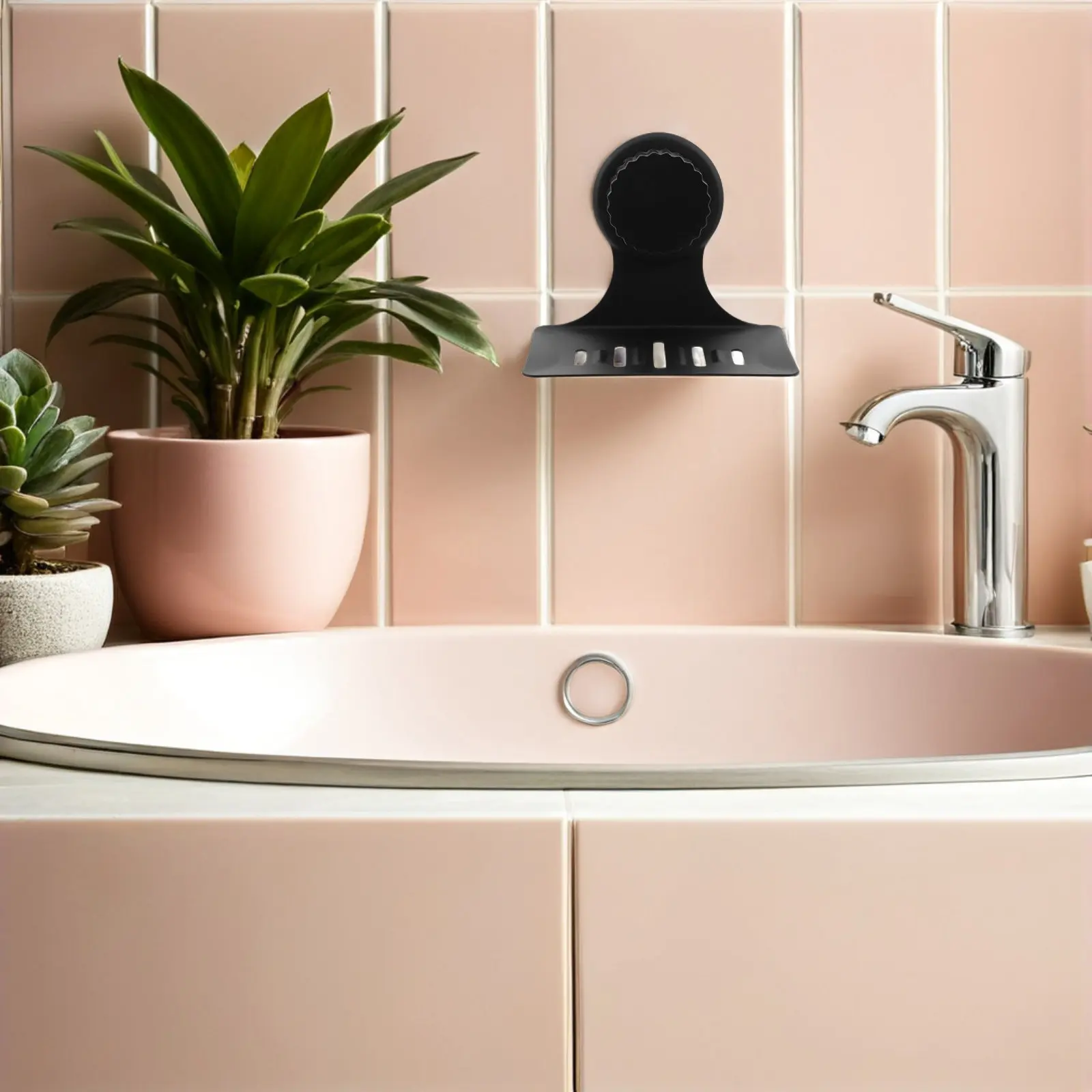 Suction Cup Wall Mounted Soap Holder for Shower Bathroom Sink Bathtub Self Draining Soap Dish with Air Flow Design Waterproof