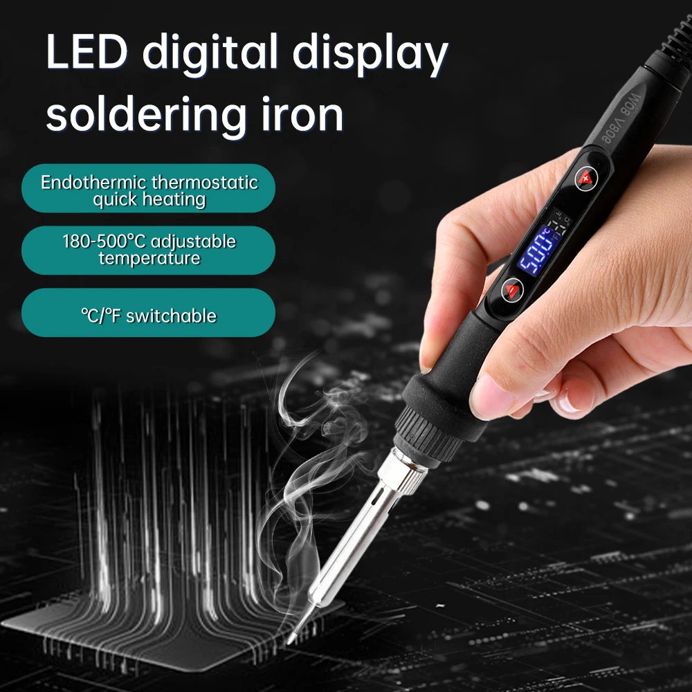 AC110V AC220V Electric Soldering Iron 80W Welding Tools Soldering Iron Computer Phone Repair Tools EU US LED Digital Display