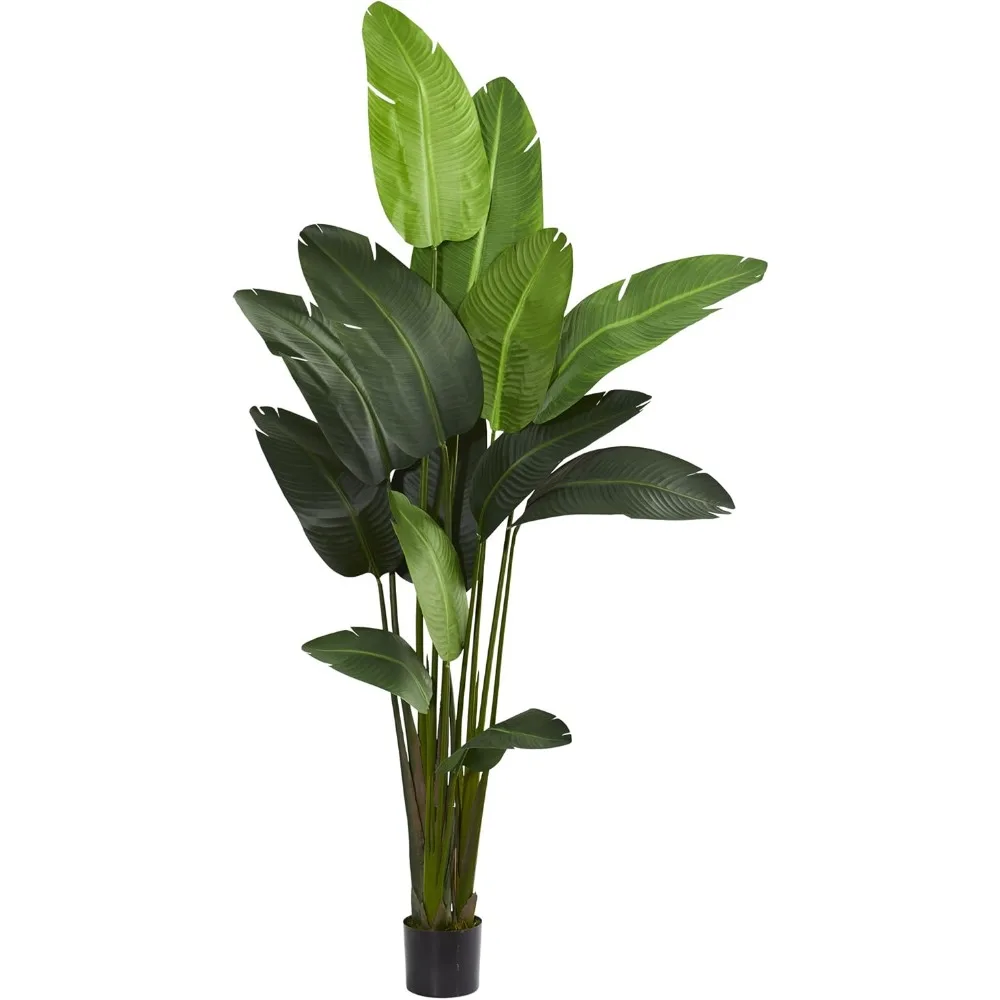 

Almost Natural Traveler's Palm, Artificial Silk Tree, Green, 14 Inches X 14 Inches X 7 Feet X 7 Feet