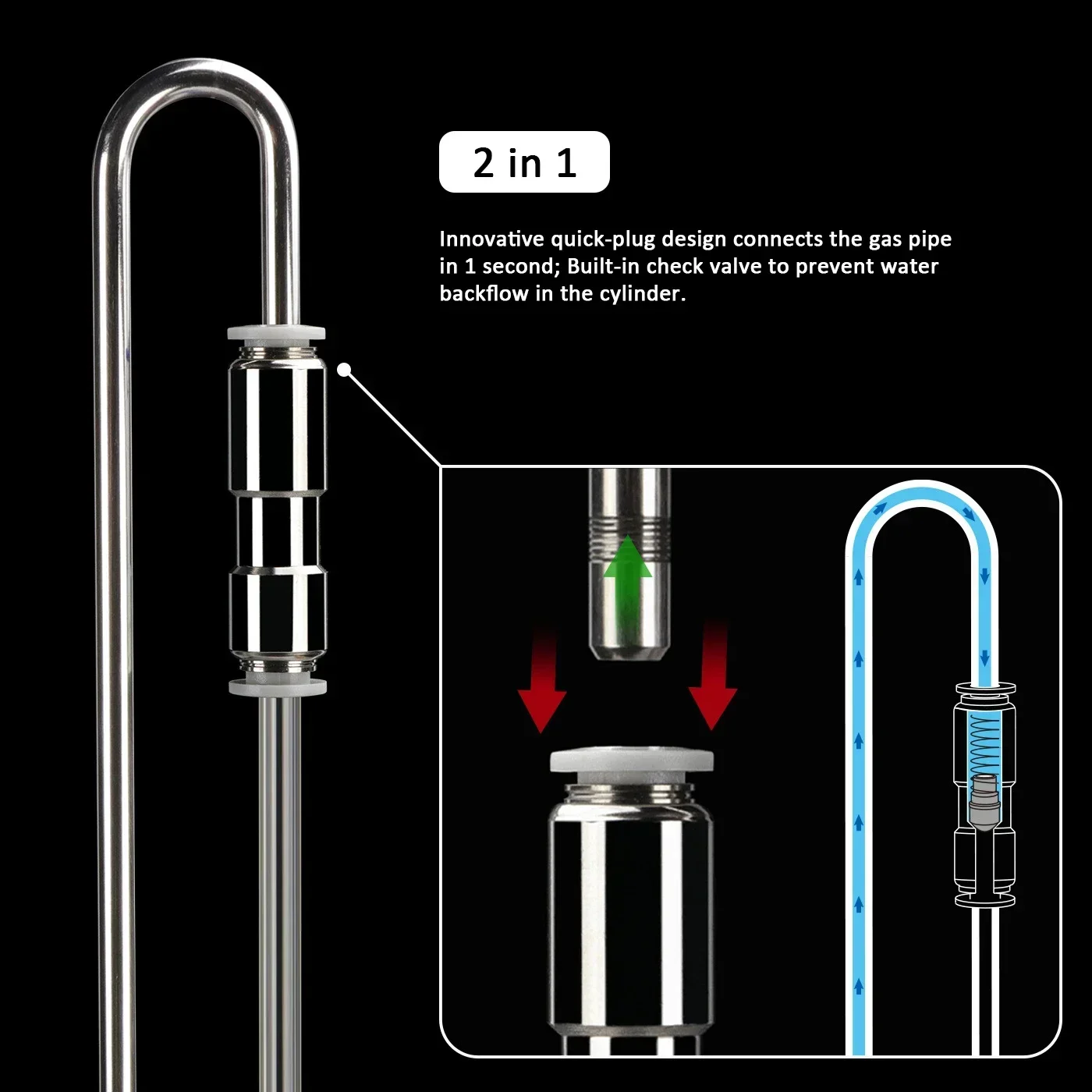 ZRDR Aquarium CO2 Diffuser Stainless Steel Material Atomizer Ceramic Disc Refiner Using for Aquatic Plant Growth Accessories