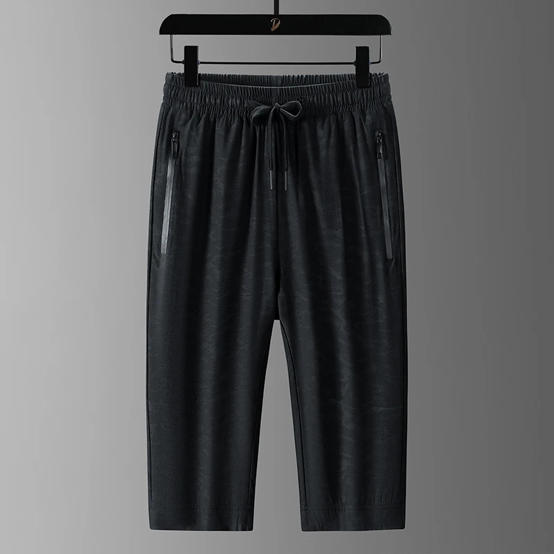 

Ice Silk Seven-Foot Pants Men's Summer Thin Loose Shorts Casual Trendy Sports Pants Breathable Comfortable Mid-High Waist Roc...