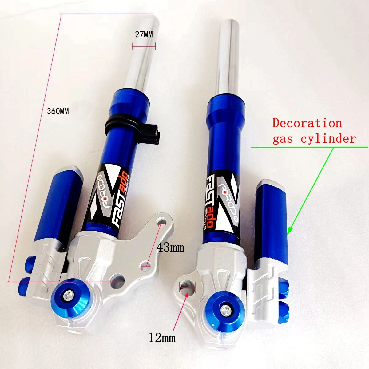 Universal 26/27 core 360mm 400mm Motorcycle Front Shock Absorber For Honda Suzuki Yamaha Kawasaki 125 Dirt Bike Gokart Quad ATV