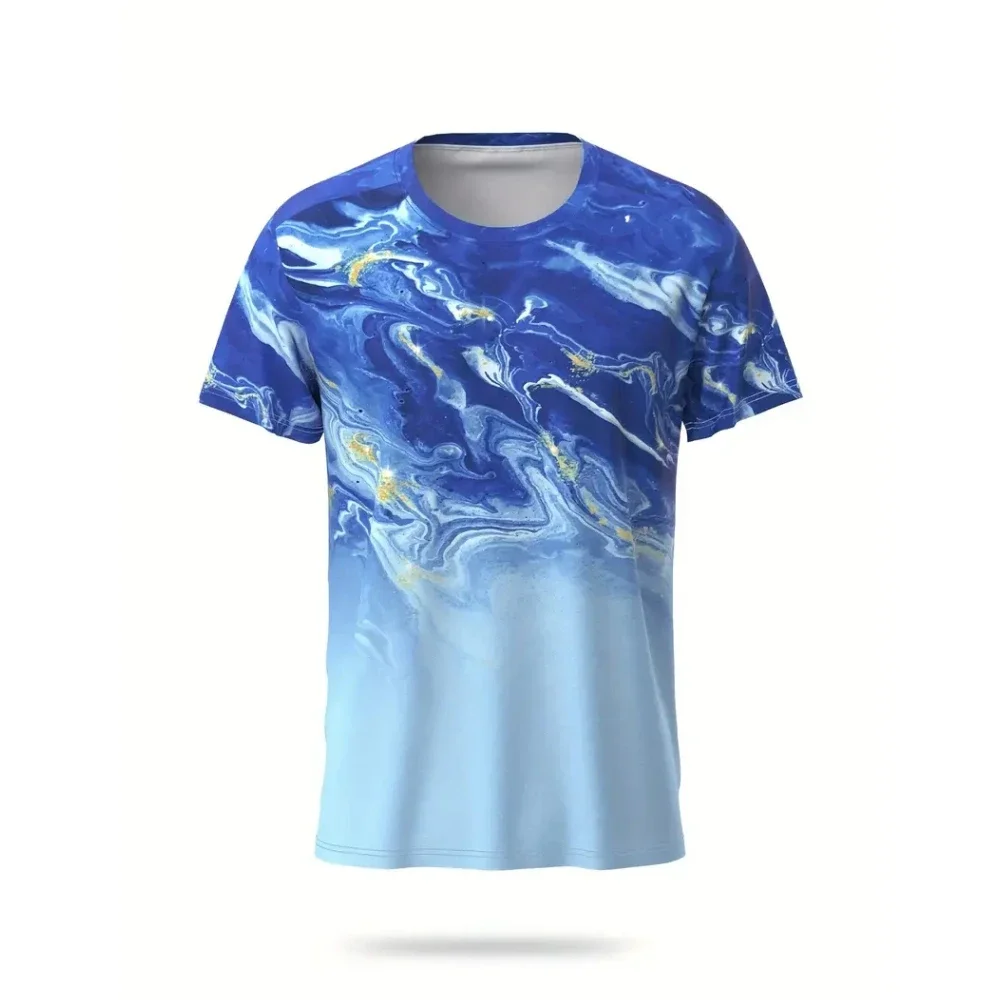 اللياقة البدنية المرأة تي شيرت التجفيف السريع الرياضة قصيرة الأكمام التدرج شريط طباعة تي شيرت الريشة تنس رجل التدريب الملابس