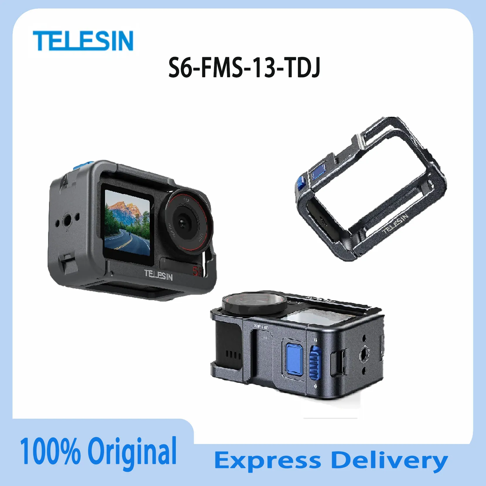 

Original TELESIN Protective Frame Case For DJI OSMO Action 3 4 5Pro Double Clod Shoe Aluminium Alloy shell
